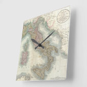  kaart van Italië (1799) Vierkante Klok (Hoek)