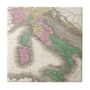 kaart van Italië (1827) Tegeltje