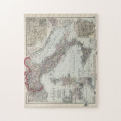  kaart van Italië (1878) Legpuzzel (Verticaal)