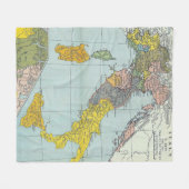  kaart van Italië (1912) Fleece Deken (Voorkant (Horizontaal))