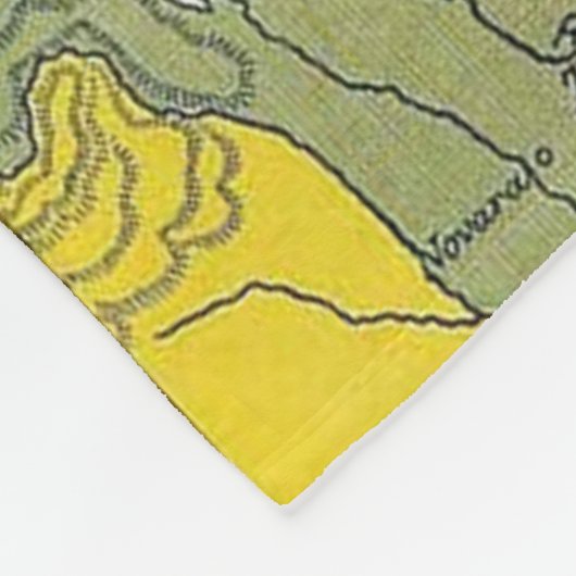  kaart van Italië (1912) Fleece Deken (Hoek)