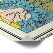  kaart van Italië (1912) Poster (Hoek)