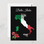 *~* Kaart van Italië Bella Italia Italiaans (Voorkant / Achterkant)