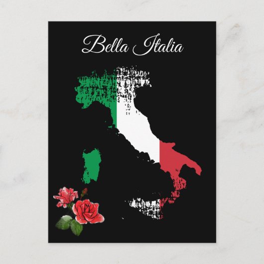 *~* Kaart van Italië Bella Italia Italiaans (Voorkant)