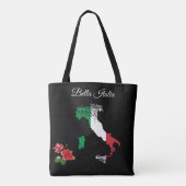 *~* Kaart van Italië Bella Italia Italiaans Tote Bag (Achterkant)