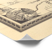 Kaart van Italië door Chase 1935 Poster (Hoek)