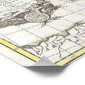 Kaart van Italië door Jean Janvier 1770 Poster (Hoek)