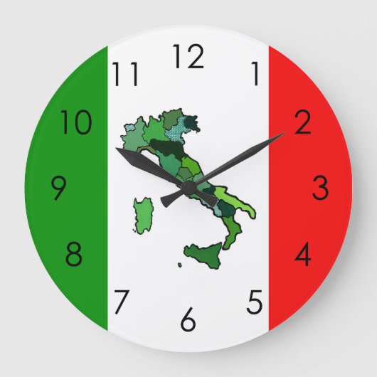 Kaart van Italië en Italiaanse vlag Grote Klok (Voorkant)