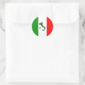 Kaart van Italië en Italiaanse vlag Ronde Sticker (Tas)