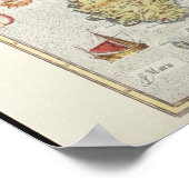 Kaart van Italië in 1500 Poster (Hoek)