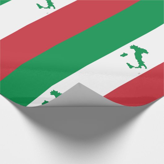 Kaart van Italië - Italiaanse vlag Cadeaupapier (Hoek)
