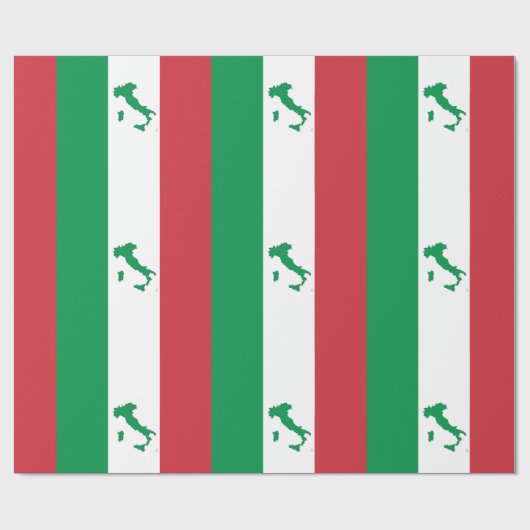 Kaart van Italië - Italiaanse vlag Cadeaupapier (Vlak)