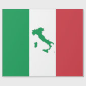 Kaart van Italië - Italiaanse vlag Cadeaupapier (Vlak)