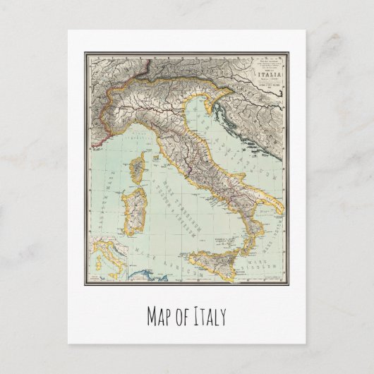 Kaart van Italië Italië (Voorkant)