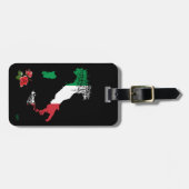 *~* Kaart van Italië Italië Italiaanse vlag Bagagelabel (Voorkant horizontaal)