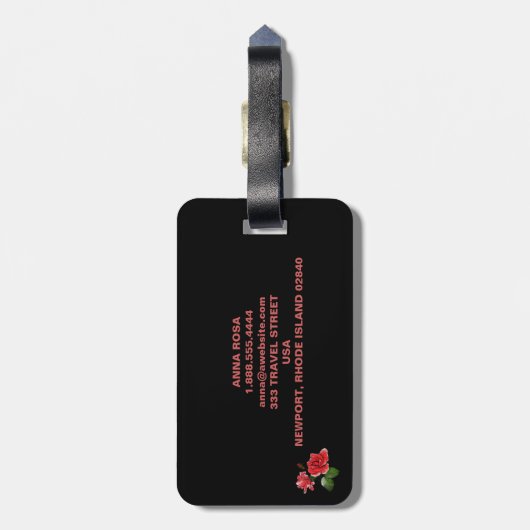 *~* Kaart van Italië Italië Italiaanse vlag Bagagelabel (Achterkant verticaal)