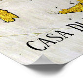 Kaart van Italië Jouw tekst Poster (Hoek)