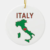Kaart van Italië Keramisch Ornament (Voorkant)