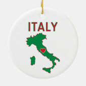 Kaart van Italië Keramisch Ornament (Achterkant)