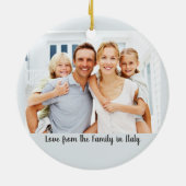 Kaart van Italië Keramisch Ornament (Achterkant)