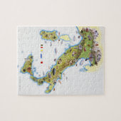 Kaart van Italië Legpuzzel (Horizontaal)