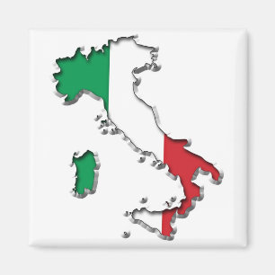 Kaart van Italië Magneet