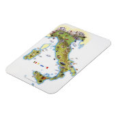 Kaart van Italië Magneet (Linkerzijde)