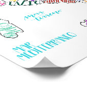 Kaart van Italië met regio's Poster (Hoek)