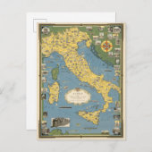 Kaart van Italië met Vaticaanstad (Voorkant / Achterkant)