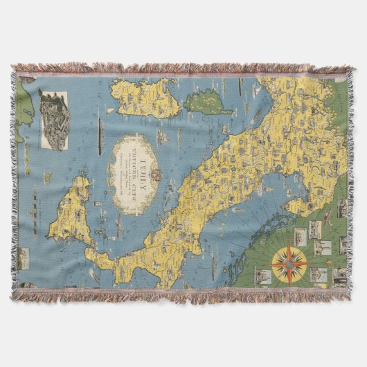 Kaart van Italië met Vaticaanstad Deken (Voorkant)