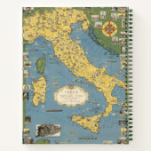 Kaart van Italië met Vaticaanstad Notitieboek (Achterkant)