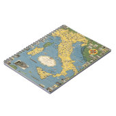 Kaart van Italië met Vaticaanstad Notitieboek (Linkerzijde)