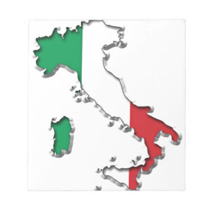 Kaart van Italië Notitieblok