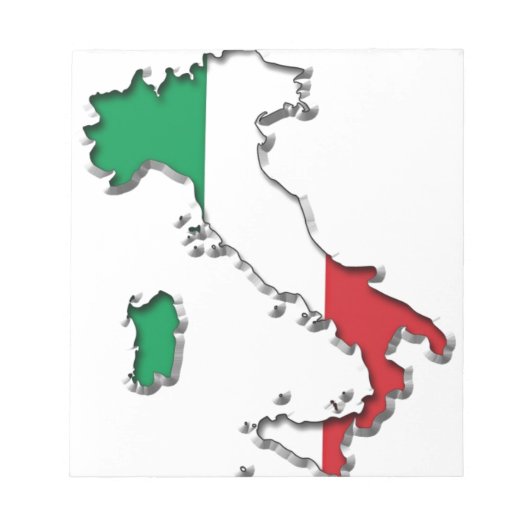 Kaart van Italië Notitieblok (Voorkant)
