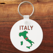 Kaart van Italië Sleutelhanger (Voorkant)