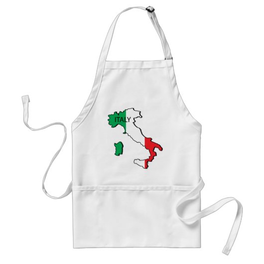 kaart van Italië Standaard Schort (Voorkant)