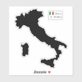Kaart van Italië Sticker