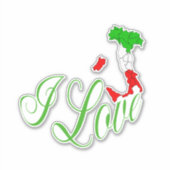 Kaart van Italië Sticker (Voorkant)