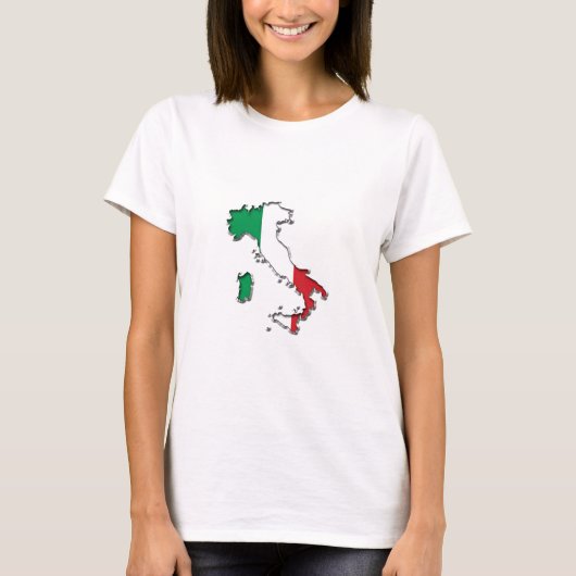Kaart van Italië T-shirt (Voorkant)