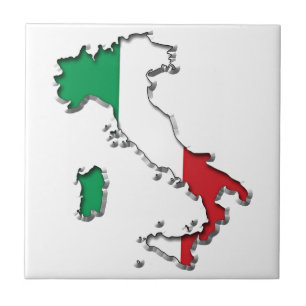 Kaart van Italië Tegeltje