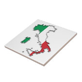 Kaart van Italië Tegeltje (Zijkant)