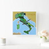 Kaart van Italië Vierkante Klok (Huis)