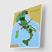 Kaart van Italië Vierkante Klok (Hoek)