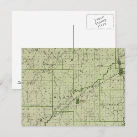 Kaart van Jackson County (Voorkant / Achterkant)