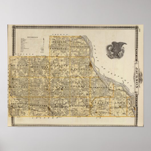 Kaart van Jackson County 2 Poster (Voorkant)