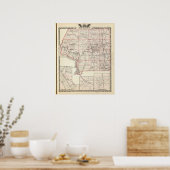 Kaart van Jackson County, Grand Tower Poster (Keuken)