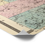 Kaart van Jackson County, Plat of Friendship Poster (Hoek)