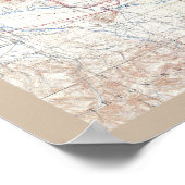 kaart van Jackson Hole en Grand Tetons Poster (Hoek)