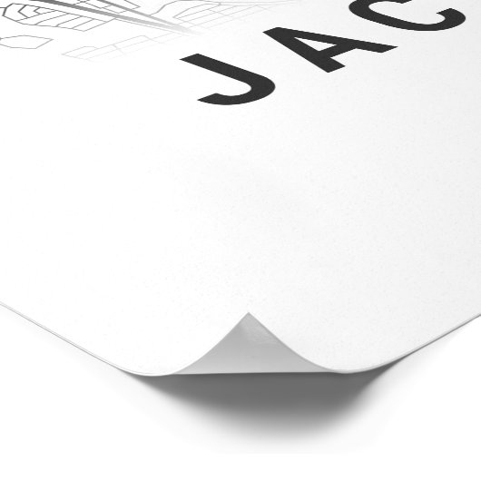 Kaart van Jacksonville City Poster (Hoek)