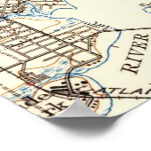  kaart van Jacksonville Florida (1918) Poster (Hoek)